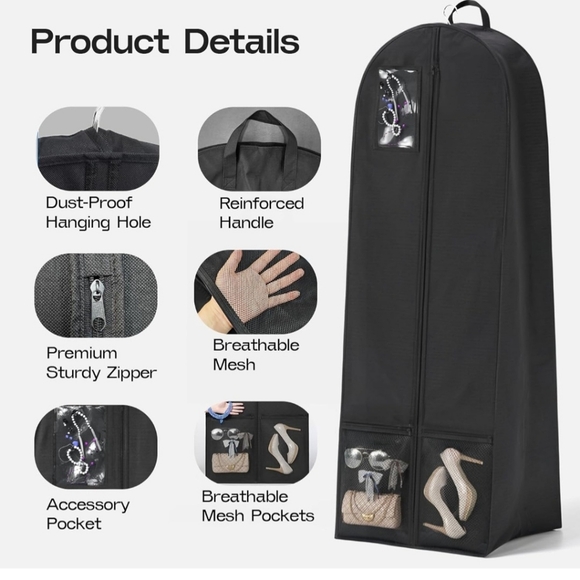Wedding Dress Garment Bag 72" - Picture 2 of 5